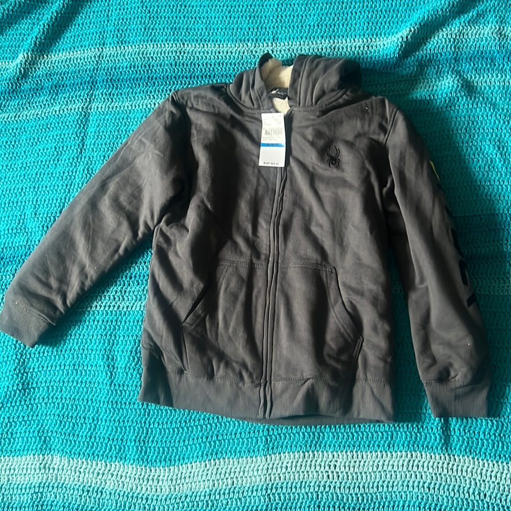 Boys size 18-20 Spyder zip up fleece jacket/ hoodie